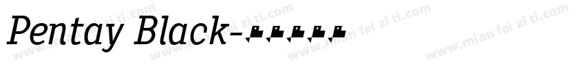 Pentay Black字体转换